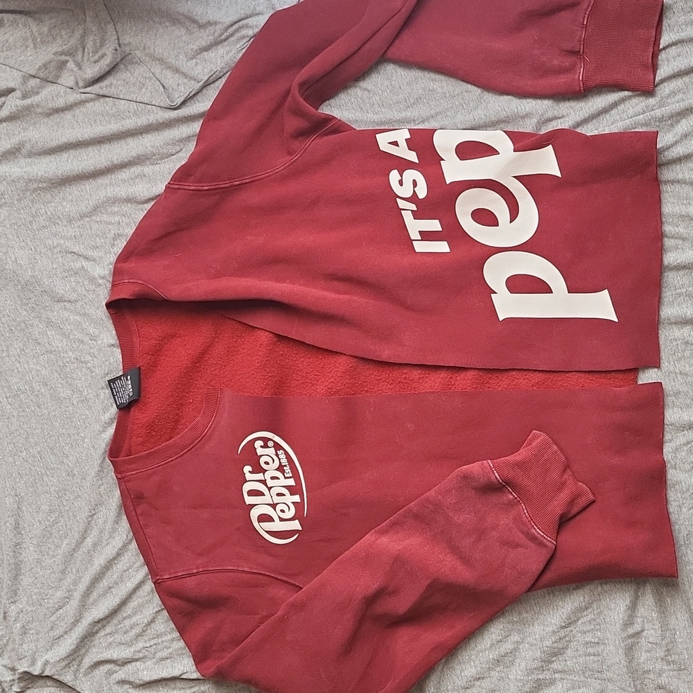 Dr Pepper Women's Maroon Sweatshirt Cardigan